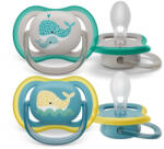 Philips AVENT SCF349/24 Ultra air játszócumi mintás 18hó+, 2 db (bálna)