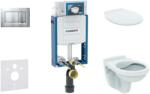 Geberit Kombifix - Falra szerelhető beépítő készlet, Alpha WC ülőkével, Sigma30 nyomógomb, króm matt/króm 110.302. 00.5 NR7 (110.302.00.5 NR7)