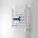 Deltacalor PAPILLON 150 Watt elektromos törölközőszárítós radiátor / fürdőszobai törölközőszárító fűtőtest, 150Watt / Nyitható radiátor taggal / Fehér, 382828300150