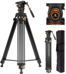 K&F Concept Tripod/ Kamera Állvány + Videó Fluid Fej - VA3+BV20 (191cm) (KF09.148)