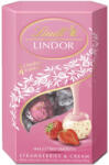Lindor fehércsokoládés-epres trüffel lágy tejszínes töltelék - 200g - koffeinzona