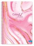 Lastva Colorful spirálfüzet - A4 80 lapos vonalas - rózsaszín (FR-8606028381132ROZSASZIN)