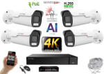  MS - AI Hybrid Light IP Park kamerarendszer 4 kamerával switchel 8 Mpix - 6070k4B