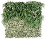 Bizzotto Panou plante artificiale verzi albe 100x100 cm (0790454)