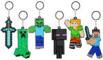  Minecraft kulcstartó 8 cm puha figurával, 6 féle - vegyesbolt