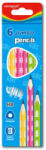 Keyroad Grafitceruza HB, háromszögletű 6 db/bliszter Keyroad Jumbo vegyes színek - vegyesbolt