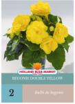 Holland Bulb Market Bulbi de Begonie Double Yellow, 2 bulbi (HCTG01189)