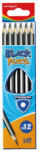 Keyroad Grafitceruza HB, háromszögletű 12 db/bliszter Keyroad Black - vegyesbolt