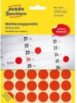AVERY Etikett címke, o18mm, jelölésre, 24 címke/ív, 44 ív/doboz, Avery piros (3374)