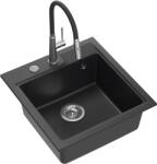 Quadron Peter mosogató csapteleppel fekete/acél HCQP5052CZK_3922505BSBL (HCQP5052CZK3922505BSBL)