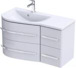 Oristo Opal szekrény 90x44x50 cm mosdókagyló alá akasztható fehér OR30-SD4S-90-1-LV4