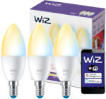 Philips 3x LED izzó E14 C37 4, 9W = 40W 2200-6500K SMART WiFi WiZ (8720169075696)