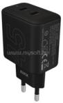 AVAX CH602B SPEEDY+ 45W GaN 2x USB-C PD3.0 fekete gyors töltő adapter (AVAX_CH602B) (AVAX_CH602B)
