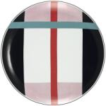 LE COQ PORCELAINE LE COQ Geometrikos Lapos tányér, megemelt perem, magasság: 20 mm, átmérő: 280 mm, piros