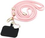 Hello Kitty Patch & Kitty Head Charm Univerzális Telefon Nyakpánt - Rózsaszín