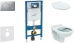 Geberit Duofix - Set de instalare încastrată, vas de toaletă Alpha cu capac, clapetă Sigma01, crom mat 111.300. 00.5 NR3 (111.300.00.5 NR3)
