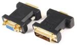 SBOX DVI M - D-Sub(15) F Adapter Fekete (DVI-VGA-M/F)