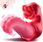 SuperLove Tongue Thrusting & Licking Vibrator Red Vibrator