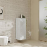 Hansgrohe Xelu Q ajtós szekrény 106, 5x40x35 cm jobboldali ajtópánt, matt fehér fogantyú/ magasfényű fehér 54131700 (54131700)