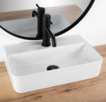 Rea Naomi fali kerámia mosdó 45, 5x28, 5 cm csaplyukkal, fehér REA-U0630 (REA-U0630)