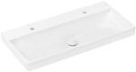 Hansgrohe Xelu Q Pultra ültetett kerámia mosdó 100x48 cm, két csapfurattal és túlfolyó nélkül, SmartClean 61040450 (61040450)