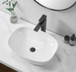 Rea Freja kerámia mosdótál 49x37 cm, fehér REA-U6616 (REA-U6616)