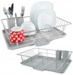 ORION Konyhai edényszárító, tányérokhoz, evőeszközökhöz, rozsdamentes acél (150682)