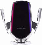 SimpleFast Autós Qi vezeték nélküli töltő és telefontartó - Simple Fast R1 - Ezüst (B07WLL43HK-silver)