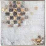 EUROFIRANY Absztrakt falikép 644 kerettel Fehér/arany 80x80 cm