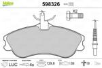 VALEO Fékbetét készlet VALEO 598326 for CITROËN, PEUGEOT (598326)