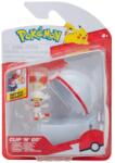 Pokémon - set 2 figurine clip n go, scorbunny with premier ball w19 (BPKW3642) Figurina