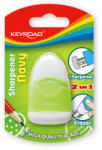 Keyroad Hegyező 1 lyukú tartályos, radírral Keyroad Navy vegyes színek - vegyesbolt