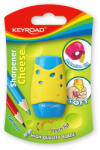 Keyroad Hegyező 2 lyukú tartályos, fedeles Keyroad Cheese vegyes színek - vegyesbolt