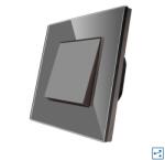 Luxion Intrerupator Simplu Cap Cruce Mecanic LUXION cu Rama din Sticla, Gri, LX-MP003GF-GY (LX-MP003GF-GY)