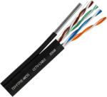  Cablu FTP autoportant, CAT 5E, cupru 100%, Negru, rola 305 metri (TSY-FTP5E-MESS)