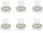OMS Collection Set servire ceai 12 piese OMS, sticla portelan, 150 ml, transparent alb (OMS-11141) Pahar