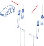Original Renault Amortizor suspensie axa spate ORIGINAL RENAULT 562102490R (562102490R)