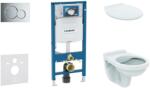 Geberit Duofix - Falra szerelhető beépítő készlet, WC Alpha ülőkével, gomb Sigma01, fényes króm, csillogó króm 111.300. 00.5 NR2 (111.300.00.5 NR2)