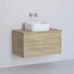 Kronenbach Cube dulap cu blat 81x48.7x44.5 cm sub chiuveta pe perete stejar KBWTKOWTL812GH (KBWTKOWTL812GH)