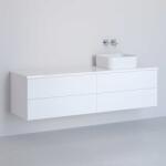 Kronenbach Cube dulap cu blat 161x48.7x44.5 cm sub chiuveta pe perete alb KBWTKOWTL1614WH (KBWTKOWTL1614WH)