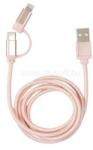 Kikkerland US237-RG fonott USB-C Lightning kábel (rózsaarany) (KIKKERLAND_US237-RG) (KIKKERLAND_US237-RG)