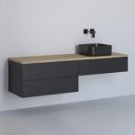 Kronenbach Cube dulap cu blat 161x48.7x44.5 cm sub chiuveta pe perete negru-stejar KBWTKOWTL1613SMGH (KBWTKOWTL1613SMGH)