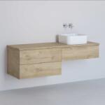 Kronenbach Cube dulap cu blat 141x48.7x44.5 cm sub chiuveta pe perete stejar KBWTKOWTL1413GH (KBWTKOWTL1413GH)