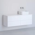 Kronenbach Cube dulap cu blat 121x48.7x44.5 cm sub chiuveta pe perete alb KBWTKOWTL1214WH (KBWTKOWTL1214WH)
