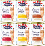 Butcher's 12x400g Butcher's Delicious Dinners nedves macskatáp - Válogatáscsomag (3 fajta)