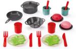Ecoiffier Coș de picnic cu set de prânz 100% Chef Écoiffier 23 cm cu oală tigaie tacâmuri și macarons 22 piese de la 18 luni (ECO10982) Bucatarie copii
