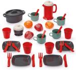 Ecoiffier Set de prânz în recipient 100% Chef Écoiffier 34 accesorii cu aparat de cafea și fructe de la 18 luni (ECO12603) Bucatarie copii