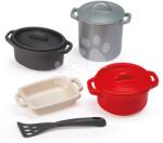 Ecoiffier Set de oale pentru bucătărie 100% Chef Écoiffier 8 piese cu tavă de copt și spatulă de la 18 luni (ECO10990) Bucatarie copii