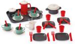 Ecoiffier Set de masă cu aparat de cafea 100% Chef Écoiffier 35 piese pe tavă cu farfurii tacâmuri și oală de la 18 luni (ECO10972) Bucatarie copii