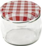 Gastro befőttesüveg 250 ml, csavaros tető kockás mintával, 6 darabos készlet